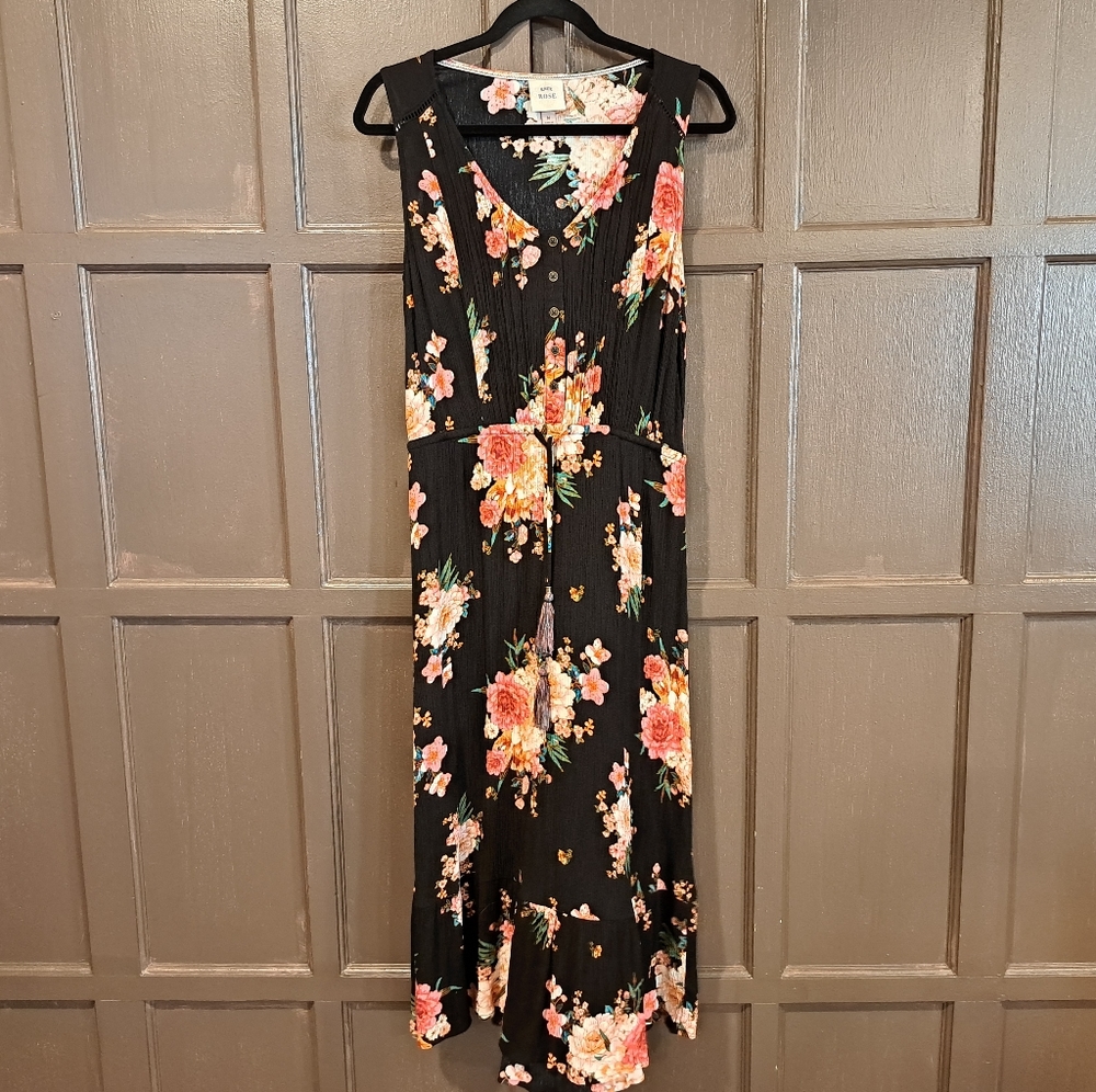 Knox Rose black and pink floral dress